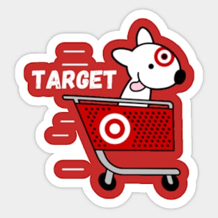 Cute Dog Bullseye Team Member Sticker